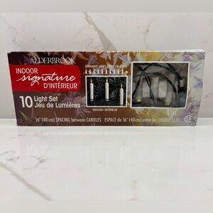 Vintage White Candle String Lights Indoor Alderbrook